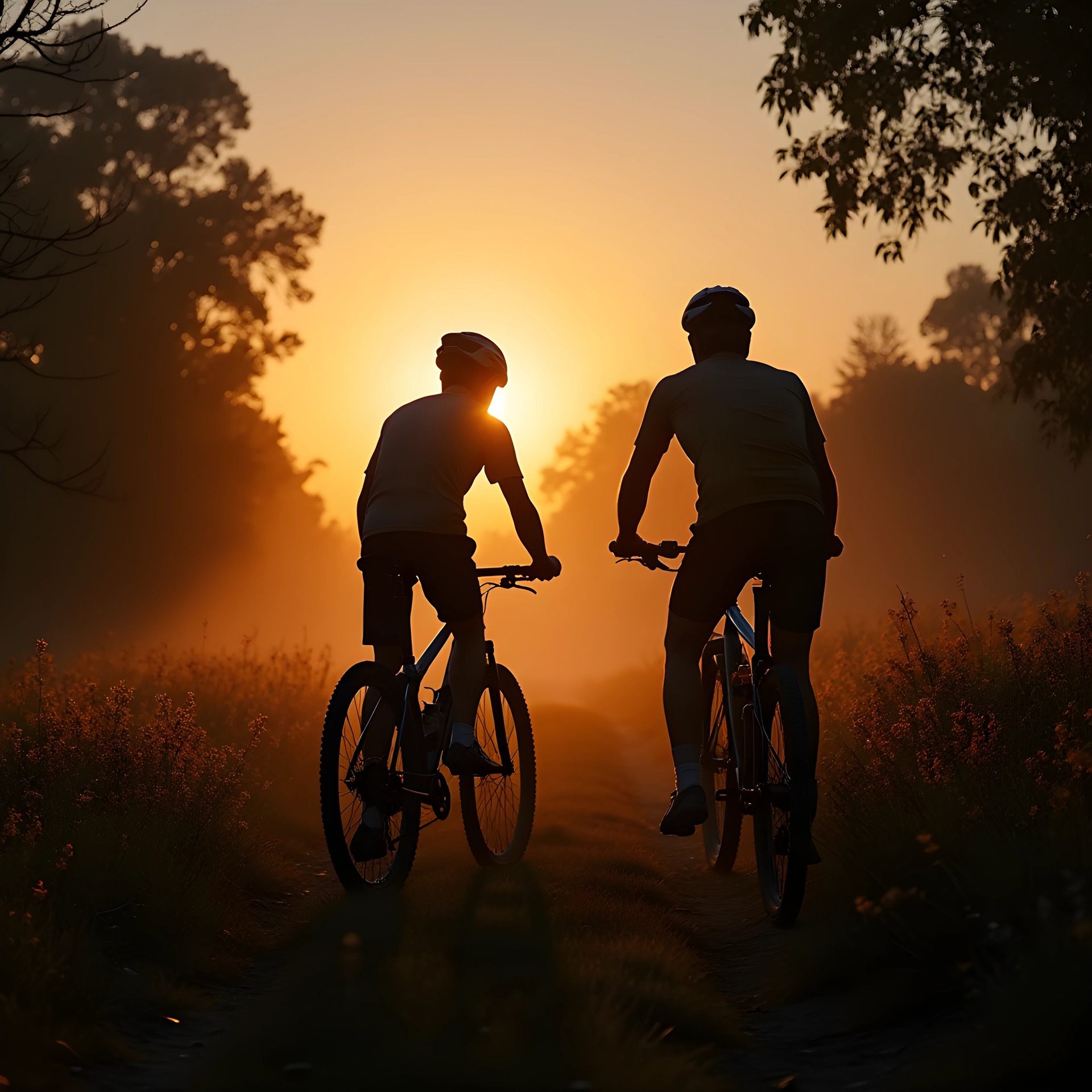 Late Evening cycling Image: A scenic view of Taal Volcano and Tagaytay Ridge, ideal for the best weekend in Tagaytay under ₱1500